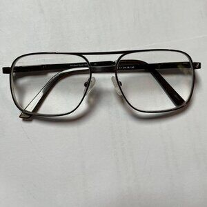 Michael Ryen Metal Frame Glasses MR-144 Vintage 80s Look Square Aviator Europa